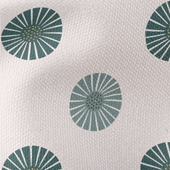 Retro Green Flowers Waterproof Canvas