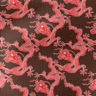 Red Chinese Dragon Waterproof Canvas