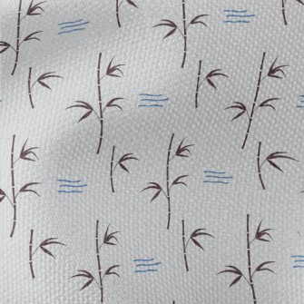 Simple Bamboo And Flowing Wate Waterproof Canvas