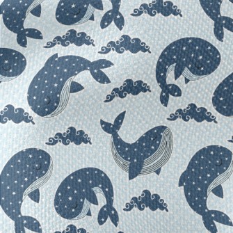 Closed-eye Whale And Stars Waterproof Canvas