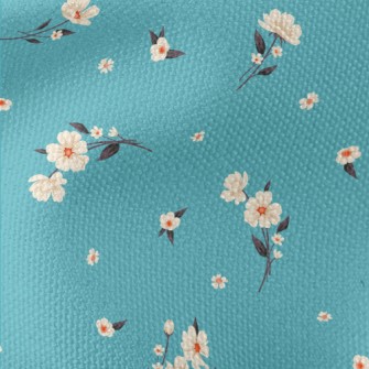 Elegant White Flowers Waterproof Canvas