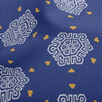 Geometric Symmetry Decoration Athletic Mesh Flat Back