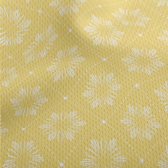 Yellow Summer Rhombus Athletic Mesh Flat Back