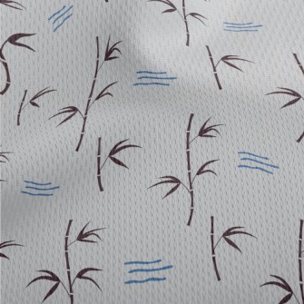 Simple Bamboo And Flowing Wate Athletic Mesh Flat Back