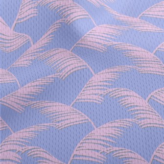 Dreamy Pink Palm Leaves Athletic Mesh Flat Back