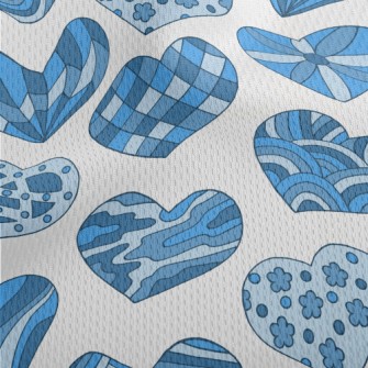 Hand Drawn Pattern Love Athletic Mesh Flat Back