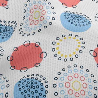 Colorful Dots Athletic Mesh Flat Back