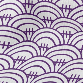 Purple Football Pattern Terry