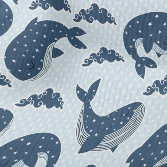 Closed-eye Whale And Stars Terry