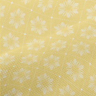 Yellow Summer Rhombus Performance Linen