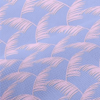 Dreamy Pink Palm Leaves Performance Linen