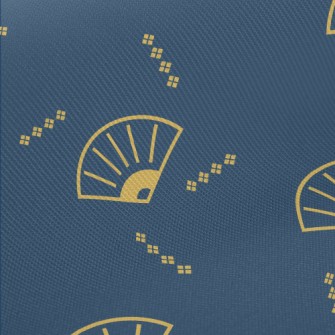 Chinese Cartoon Folding Fan Twill