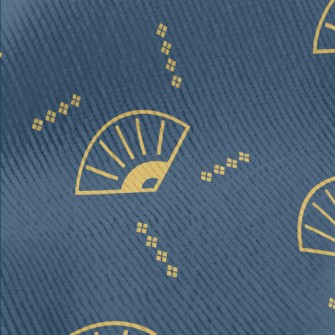 Chinese Cartoon Folding Fan Standard Corduroy