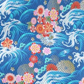 Gorgeous Flowers And Waves Standard Corduroy