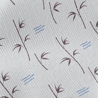 Simple Bamboo And Flowing Wate Standard Corduroy