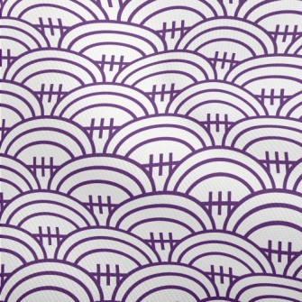 Purple Football Pattern Dobby