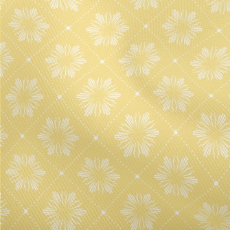 Yellow Summer Rhombus Dobby