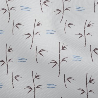 Simple Bamboo And Flowing Wate Dobby