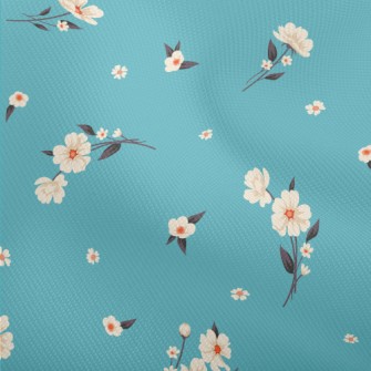 Elegant White Flowers Dobby