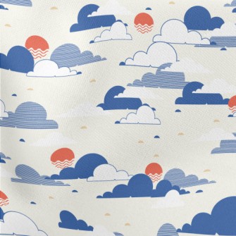 Modern Japanese Sky Stretch Ponte