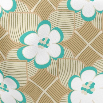 Geometric Flowers And Leaves Stretch Ponte