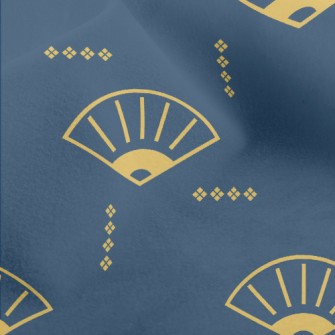 Chinese Cartoon Folding Fan Micro Fleece