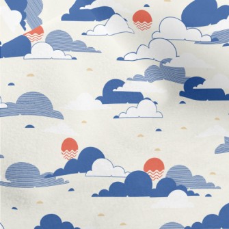 Modern Japanese Sky Micro Fleece