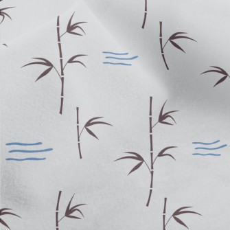 Simple Bamboo And Flowing Wate Micro Fleece