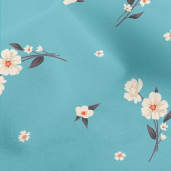 Elegant White Flowers Micro Fleece