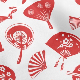 Cute Red Fan Micro Fleece