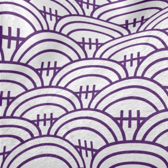 Purple Football Pattern Minky