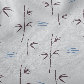 Simple Bamboo And Flowing Wate Minky