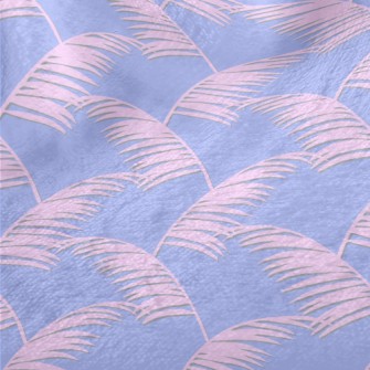 Dreamy Pink Palm Leaves Minky