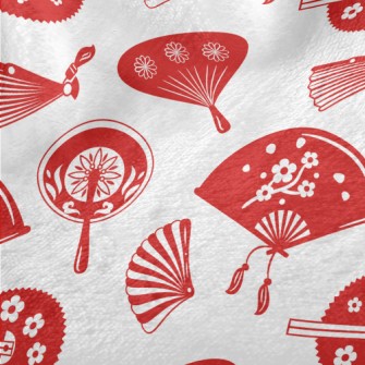 Cute Red Fan Minky