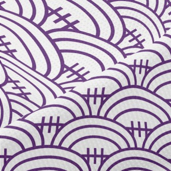 Purple Football Pattern Piqué