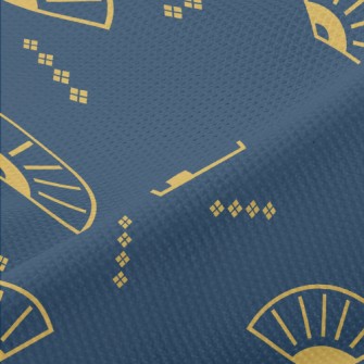 Chinese Cartoon Folding Fan Piqué