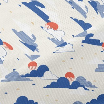 Modern Japanese Sky Piqué