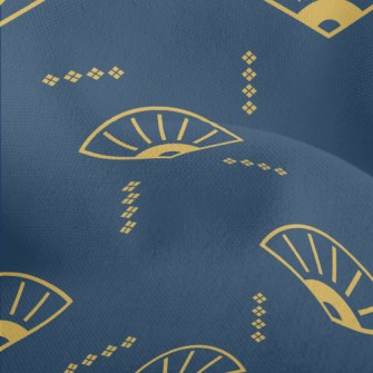 Chinese Cartoon Folding Fan Lightweight Performance Linen