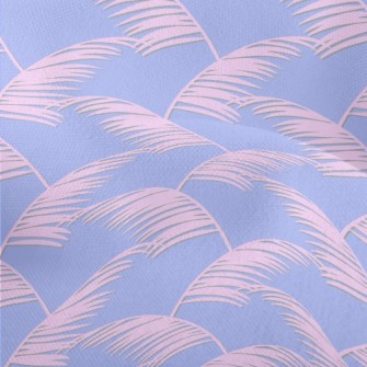 Dreamy Pink Palm Leaves Lightweight Performance Linen