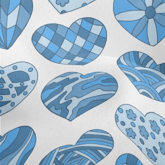 Hand Drawn Pattern Love Lightweight Performance Linen