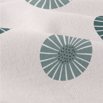 Retro Green Flowers Modern Jersey