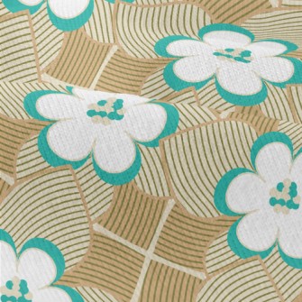 Geometric Flowers And Leaves Modern Jersey