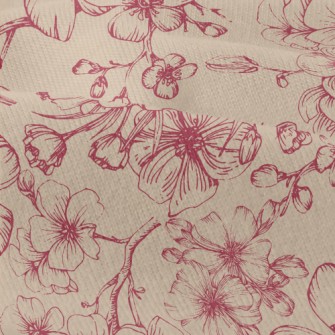 Vintage Hand Drawn Cherry Blos Modern Jersey