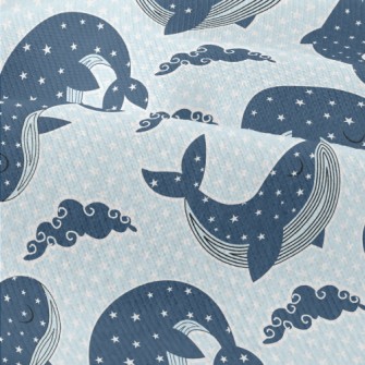 Closed-eye Whale And Stars Modern Jersey