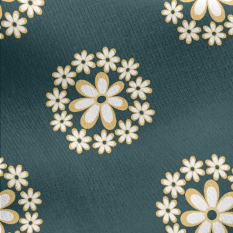 Cute Little Flower Wreath Jersey Backed Fleece