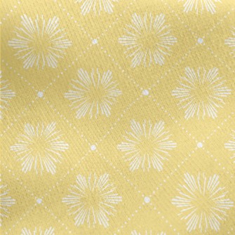 Yellow Summer Rhombus Jersey Backed Fleece