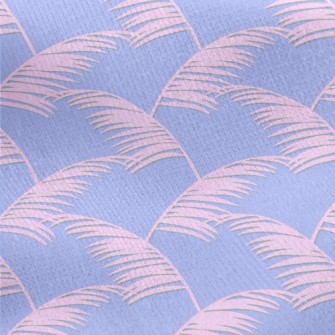 Dreamy Pink Palm Leaves Jersey Backed Fleece