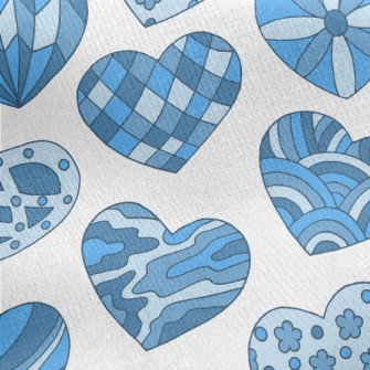Hand Drawn Pattern Love Jersey Backed Fleece