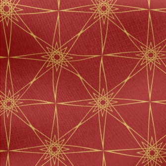 Geometric Line Art Jersey Backed Fleece