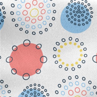 Colorful Dots Jersey Backed Fleece